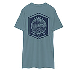 Image of Atoll Board Co Men's Heavyweight tee with Blue Atoll Wave Graphic - Agave, 3XL - Agave,3XL DA082E7D