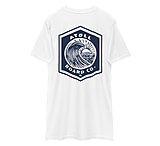 Image of Atoll Board Co Men's Heavyweight tee with Blue Atoll Wave Graphic - White, 4XL - White,4XL 4125A052