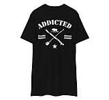 Image of Atoll Board Co Men's premium heavyweight tee with Addicted to Paddle Boarding Graphic - Black, L - Black,L 9E32B0FB