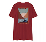 Image of Atoll Board Co Men's premium heavyweight tee with Atoll Campsite Graphic - Brick Red, S - Brick Red,S 5502C4B5