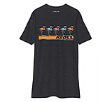 Image of Atoll Board Co Men's premium heavyweight tee with Atoll Flamingo Graphic - Charcoal Heather, L - Charcoal Heather,L 99A777B9