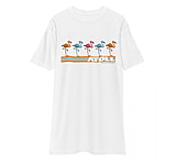Image of Atoll Board Co Men's premium heavyweight tee with Atoll Flamingo Graphic - White, M - White,M B01442A9