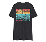 Image of Atoll Board Co Men's premium heavyweight tee with Atoll SUP Rider and Reef - Charcoal Heather, 4XL - Charcoal Heather,4XL DCDB9AE0