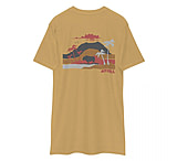 Image of Atoll Board Co Men's premium heavyweight tee with Atoll Volcano Graphic - Vintage Gold, L - Vintage Gold,L 7D305C5A