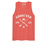 Image of Atoll Board Co Men's premium tank top with Addicted to Paddle Boarding Graphic - Coral, M - Coral,M F281FA25