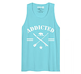 Image of Atoll Board Co Men's premium tank top with Addicted to Paddle Boarding Graphic - Pacific Blue, L - Pacific Blue,L 4560F58C