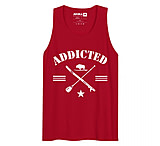 Image of Atoll Board Co Men's premium tank top with Addicted to Paddle Boarding Graphic - Red, 2XL - Red,2XL F1330085