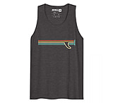 Image of Atoll Board Co Men's premium tank top with Atoll Fin Graphic - Charcoal Heather, L - Charcoal Heather,L 76F6E1D1