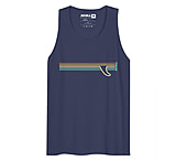 Image of Atoll Board Co Men's premium tank top with Atoll Fin Graphic - Harbor Blue, 2XL - Harbor Blue,2XL 4B1C7397