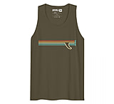 Image of Atoll Board Co Men's premium tank top with Atoll Fin Graphic - Military Green, M - Military Green,M 4033A523