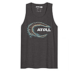 Image of Atoll Board Co Men's premium tank top with Atoll Island Graphic - Charcoal Heather, L - Charcoal Heather,L 31201A6C