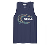 Image of Atoll Board Co Men's premium tank top with Atoll Island Graphic - Harbor Blue, 2XL - Harbor Blue,2XL CA385476