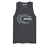 Image of Atoll Board Co Men's premium tank top with Atoll Island Graphic - Navy, S - Navy,S 98EB9122