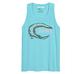 Image of Atoll Board Co Men's premium tank top with Atoll Island Graphic - Pacific Blue, L - Pacific Blue,L 9A000DE6