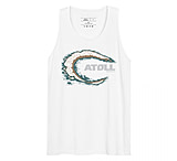 Image of Atoll Board Co Men's premium tank top with Atoll Island Graphic - White, L - White,L 86282DAE