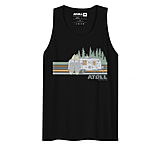 Image of Atoll Board Co Men's premium tank top with Atoll SUP Camp Graphic - Black, S - Black,S 1F68E6A1
