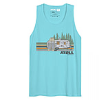 Image of Atoll Board Co Men's premium tank top with Atoll SUP Camp Graphic - Pacific Blue, XL - Pacific Blue,XL B125E9CB