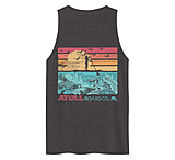 Image of Atoll Board Co Men's premium tank top with Atoll SUP Rider and Reef Graphic - Charcoal Heather, M - Charcoal Heather,M 9706F894