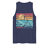 Image of Atoll Board Co Men's premium tank top with Atoll SUP Rider and Reef Graphic - Harbor Blue, XL - Harbor Blue,XL 42695878