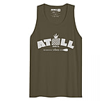 Image of Atoll Board Co Men's premium tank top with Atoll Vibes Pineapple Graphic - Military Green, S - Military Green,S CDA52840