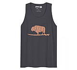 Image of Atoll Board Co Men's premium tank top with Atoll Vintage Bison Logo Graphic - Navy, 3XL - Navy,3XL C0449485