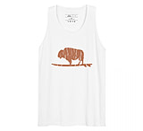 Image of Atoll Board Co Men's premium tank top with Atoll Vintage Bison Logo Graphic - White, S - White,S 82820F3D