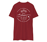 Image of Atoll Board Co Men's Premium Tee with Atoll Skull Island Graphic - Brick Red, 4XL - Brick Red,4XL DB50B072