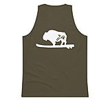 Image of Atoll Board Co Men's Tank Top with Atoll Bison Logo - Military Green, 2XL - Military Green,2XL D3ABC337