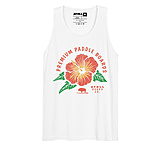 Image of Atoll Board Co Men's Tank Top with Atoll Island Flower Graphic - White, L - White,L DA36A414