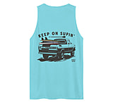 Image of Atoll Board Co Men's Tank Top with Atoll Paddle Board Truck Graphic - Pacific Blue, S - Pacific Blue,S 501431D7