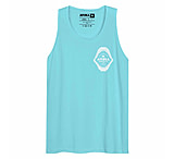 Image of Atoll Board Co Men's Tank Top with Atoll Shark Fossil Graphic - Pacific Blue, L - Pacific Blue,L 94872BFE