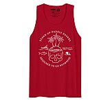 Image of Atoll Board Co Men's Tank Top with Atoll Skull Island Graphic - Red, L - Red,L B7EE80F2