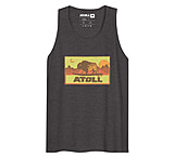Image of Atoll Board Co Men's Tank Top with Atoll Sunset Logo Hunter Edition - Charcoal Heather, L - Charcoal Heather,L 064457AB