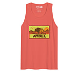 Image of Atoll Board Co Men's Tank Top with Atoll Sunset Logo Hunter Edition - Coral, L - Coral,L 17526820