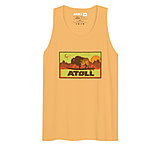 Image of Atoll Board Co Men's Tank Top with Atoll Sunset Logo Hunter Edition - Squash, L - Squash,L CF81644F