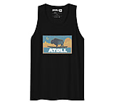 Image of Atoll Board Co Men's Tank Top with Atoll Sunset Logo Night Edition - Black, 2XL - Black,2XL D8783594