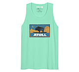 Image of Atoll Board Co Men's Tank Top with Atoll Sunset Logo Night Edition - Mint, 2XL - Mint,2XL 6A9CFC55