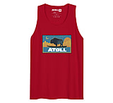 Image of Atoll Board Co Men's Tank Top with Atoll Sunset Logo Night Edition - Red, 2XL - Red,2XL 7AE82C9E