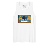 Image of Atoll Board Co Men's Tank Top with Atoll Sunset Logo Night Edition - White, 2XL - White,2XL 9BF0D0A6