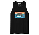 Image of Atoll Board Co Men's Tank Top with Atoll Sunset Logo Original Edition - Black, S - Black,S 1A86B98C