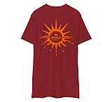 Image of Atoll Board Co Men's Tee with Atoll Horizon Sunset Graphic - Brick Red, S - Brick Red,S 6998669B