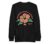 Image of Atoll Board Co Premium Crew Neck Sweatshirt with Atoll Paddle Board Island Flower Graphic - Black, L - Black,L 2E27D4CE