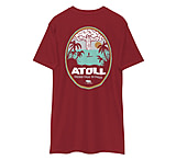 Image of Atoll Board Co Premium Heavyweight Tee with Atoll Calm in Chaos Graphic - Brick Red, L - Brick Red,L 4AD2B2C0