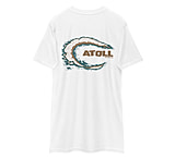 Image of Atoll Board Co Premium Heavyweight Tee with Atoll Island Graphic - White, L - White,L 394D0EF6