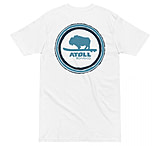 Image of Atoll Board Co Premium Heavyweight Tee with blue Atoll Circular Graphics - White, XL - White,XL DC6FBB68