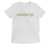 Image of Atoll Board Co Short sleeve t-shirt with Atoll Fin Graphic - White Fleck Triblend, XL - White Fleck Triblend,XL 82EA21DD