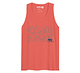 Image of Atoll Board Co Tank Top with Atoll Grain Design - Coral, S - Coral,S 038AECB4