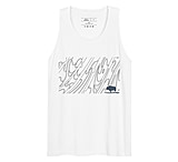 Image of Atoll Board Co Tank Top with Atoll Grain Design - White, S - White,S 6770676B