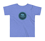 Image of Atoll Board Co Toddler Short Sleeve Tee with Atol Bison Sheild Graphic - Heather Columbia Blue, 5T - Heather Columbia Blue,5T A1801ADB
