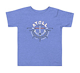 Image of Atoll Board Co Toddler Short Sleeve Tee with Atoll Anchor Grapich - Heather Columbia Blue, 4T - Heather Columbia Blue,4T F5C42373